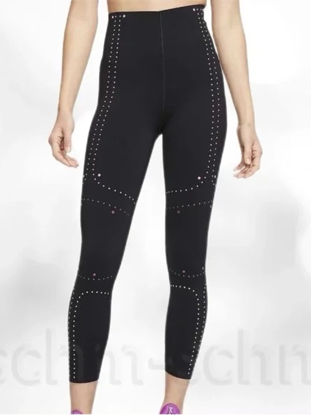 Nike Women's Training Tights Neon Dots Dry-Fit CJ4072-010 Size XL (16-18) $165